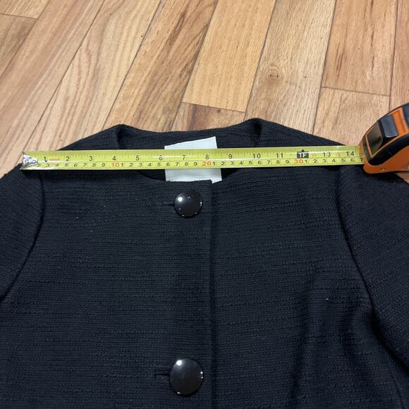 Kate Spade Erika Jacket Tweed Pattern Lacquered Finish 0 Womens Button Coat - Picture 7 of 10